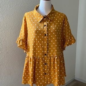 Nice button up flare blouse